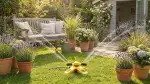 Wasserspiele im Garten