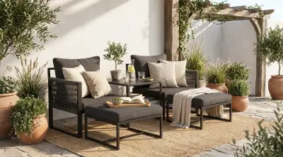 Multifunktionale Outdoor-Möbel für kleine Gärten