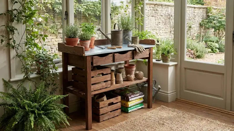 Rustikale Gartenarbeitstische für Outdoor-Enthusiasten