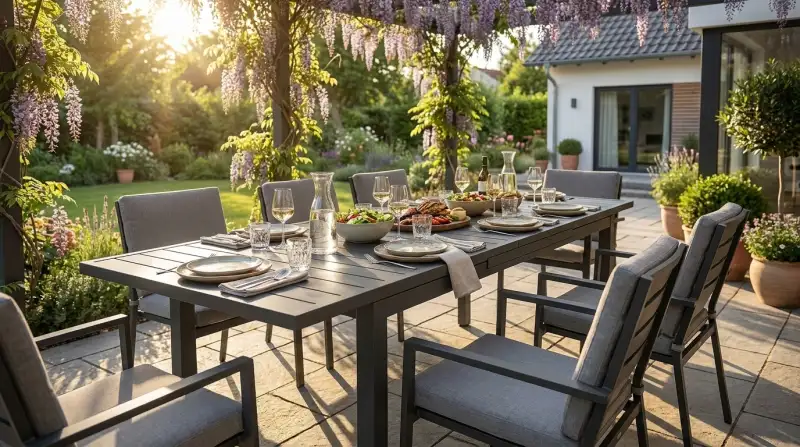 Wetterbeständige Outdoor-Tische für Ihren Garten