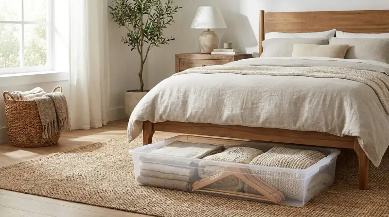 Unterbettboxen: Versteckter Stauraum