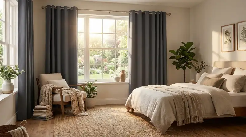 Schlafzimmer Vorhänge für perfekte Nachtruhe