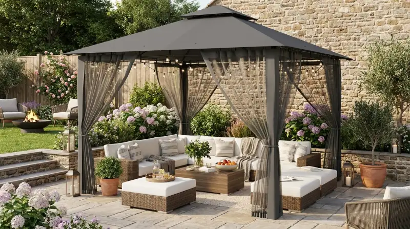 Wetterfeste Gartenpavillons für jede Saison