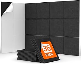 Quadratische Akustikplatten selbstklebend 36St., TONOR Schallabsorber Schallschutz mit Hochdichte…