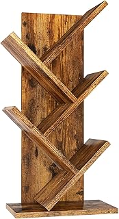 YMYNY Bücherregal im Baumform, 4 Ebenen Raumteiler, Modernes Holzregal für Bücher/Filme/CDs, S…
