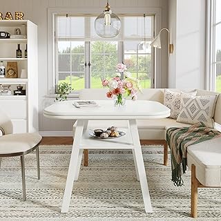 Tribesigns Esstisch 80x60CM Küchentisch Esszimmertisch Klein,für 4 Personen,mit Ablagefach und …