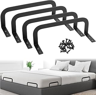 QWORK® 4 Stück Matratzenhalter, Rutschfest Matratzenbegrenzer, für Massive Bettpaneele, Holzbe…