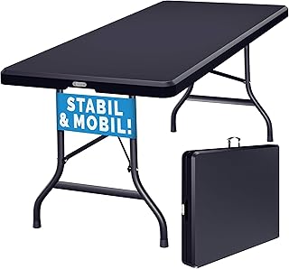 Casaria® Gartentisch 183x76cm Klappbar Wetterfest Tragbar Kunststoff 8 Personen Garten Terrasse …