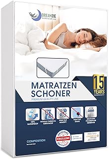 Dreamzie Matratzenschoner 140x200cm Wasserdicht Made in EU und Oeko-TEX Zertifiziert Atmungsaktiv…
