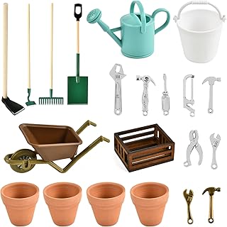 18 Stück Miniatur Wichtel Zubehör Garten,Wichtel Zubehör Garten,Miniatur Puppenhaus Set Miniat…