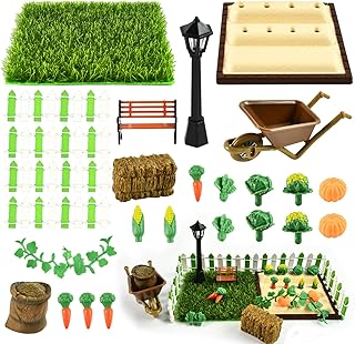 20pcs Miniatur Garten Zubehör,Miniatur Puppenhaus Zubehör Garten,Miniatur Garten Zubehör Set,M…