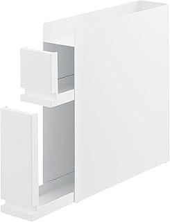 YAMAZAKI 4334 Tower 2-stöckiges Schiebe-Gewürzregal, weiß, Stahl/Polypropylen, minimalistisch,…