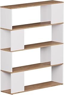 Vicco Raumteiler Eneos, Weiß/Goldkraft Eiche, 100 x 124.5 cm