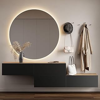 Planetmöbel Flur Möbel Garderobe Hängeschrank 2X 160 cm Gold Eiche – Anthrazit, Kompaktgardero…