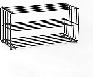 Elegantes Schuhregal Metall (Graphitschwarz) „RODL 2“ – Moderne Schuhaufbewahrung Schuhabla…