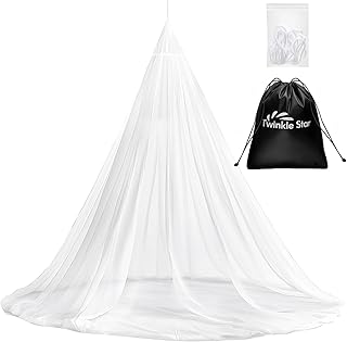 Twinkle Star Moskitonetz Reise mit Reisetasche und Aufhänge-Seil, Öffnungsdesign Mückennetz, 2…