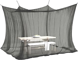 Fliegennetz XXL Moskitonetz Mückennetz 220 Mesh Doppelbett Reise Insektennetz 300 x 300 x 250 cm…