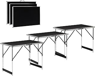 DIVID® Multifunktionstische 3-Teiliges Set, 100x60cm, Tapeziertisch 30 kg Tragkraft je Tisch, Kl…