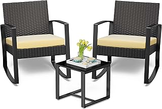 Bealife Gartenmöbel Set, Lounge Gartenmöbel Set Balkon 2 Personen，Balkonmöbel Kleiner Balkon…