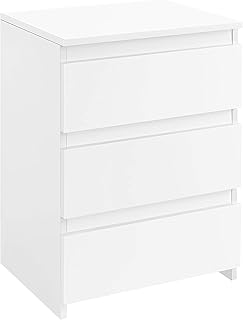 Yaheetech Nachttisch Boxspringbett Nachtschrank Nachtkommode mit 3 Schubladen Schlichter Beistell…