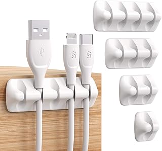 SYNCWIRE Kabel-Clips, Kabel-Organizer, Kabel-Management, selbstklebendes USB-Kabelhalter-System z…