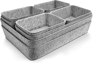 8 Stück Schubladen Organizer, Stapelbare Filz-Aufbewahrungsboxen, Schubladen Ordnungssystem für…