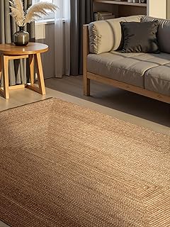 Hanse Home Sharmila Juteteppich – Natur Wohnzimmerteppich aus 100% Jute, Handgewebt – Robust & Pf…