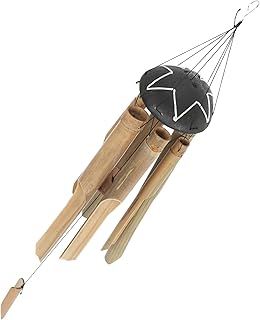 BESTonZON Bambus-windspiele Mit Tiefen Tönen Für Garten Oder Terrasse Einzigartige Solar-windsp…