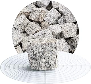 Schicker Mineral Granit Pflastersteine hellgrau 5x5x5 cm 25 kg, natürlicher Werkstoff, witterung…
