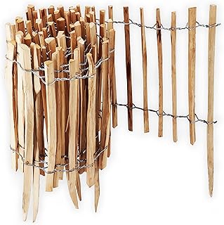 Aquagart Staketenzaun Rollboarder Lattenabstand 4-6cm Gartenzaun Perfekt als Beeteinfassung und B…