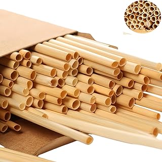 600 Stück Wildbienen Nisthülsen, 20cm Länge, Umweltfreundliche Bambus-Röhren Füllmaterial, N…