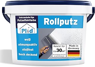 Plid® Rollputz innen & aussen fein Weiß matt [20kg] – atmungsaktiv hohe Deckkraft verarbeitungs…
