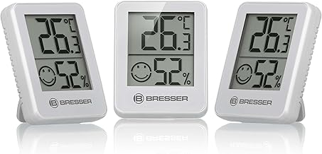 Bresser 3er Set Thermometer Hygrometer – Digitales Raumthermometer für Kontrolle Innenraum Luftf…