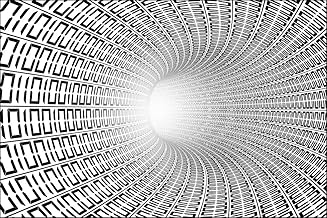 Muralo Fototapete 3D Effekt 180 x 270 cm Vlies Wand Tapete Tunnel Abstraktion Optische Täuschung…