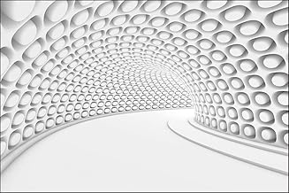 Muralo Fototapete 3D Effekt 180 x 270 cm Vlies Wand Tapete Tunnel Abstraktion Optische Täuschung…