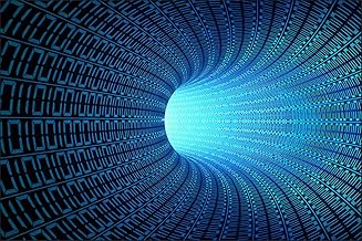 Muralo Fototapete 3D Effekt 60 x 90 cm Vlies Wand Tapete Tunnel Abstraktion Optische Täuschung 3…