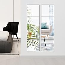 Okoss 8 Stück Klebespiegel Acryl HD Spiegel Wand 30x30CM Spiegelfliesen Selbstklebend Dekorative…