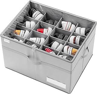 LUVHOMEE Schuhorganizer für Closet, Passt 16 Paare, große Schuhschrank, Schuhbox mit Durchsicht…