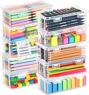 Aufbewahrungsbox Für Büromaterial, Plastik, Stiftebox Mit Snap-Dicht Deckel, Stapelbar, Für Sc…