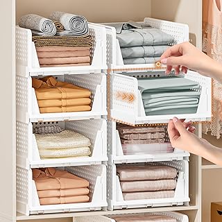 5 Stück Faltbarer Kleiderschrank Organizer Schrank Closet Organizer, Faltbar Lagerkisten Schubla…
