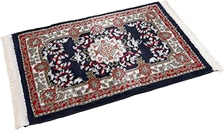 Orientteppich mit Fransen traditionelles orientalisches Muster gewebt blau