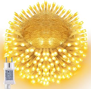 Joomer Lichterkette Außen 100LED, 10M Weihnachtsbaum Lichterkette Strombetrieben mit Timer, 8 Mo…