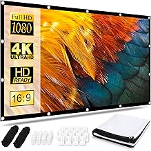 Osoeri Leinwand Beamer 120 Zoll, 16:9 HD Faltbarer Beamer Leinwand, Anti-Falten Doppelseitige Pro…