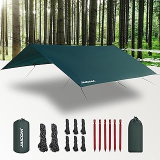 Tarp Wasserdicht – 3x3M/4M/5M Camping Zeltplane, Ultraleicht und Tragbar, UV-Schutz & Schnee & Re…