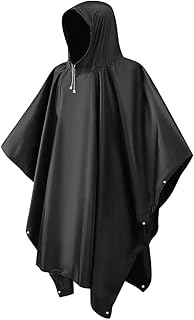 Regenponcho, Wasserdichter Regenponcho Eva Wiederverwendbarer Tragbarer Unisex-Regencape FüR Sur…