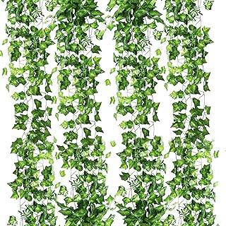 KASZOO 24 Stück Efeu Künstlich Efeu Girlande,Künstliche Efeuranken 168 Ft Efeugirlande Künstl…