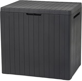 Keter City Box, Aufbewahrungsbox, dunkelgrau, Inhalt: 113L, Maße: HxTxB 55x44x57,8cm, ideal für…