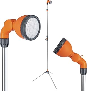 ONVAYA Gartendusche mit Stativ & Erdspieß | höhenverstellbar von 165 cm bis 225 cm | Duschstrah…