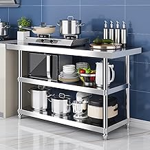 Edelstahl Arbeitstisch für Küche & Outdoor – Wetterfeste Kochinsel, Grilltisch, Pflanzenstände…