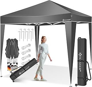 KESSER® Pavillon Faltpavillon 3x3m | Pop-Up Gartenpavillon Höhenverstellbar Stabil Wasserdicht …